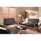 Baxton Studio Sorrento Brown Faux Leather Upholstered Wooden 3 Piece Living room Set 122-6765-6768-6771 - alternate 2